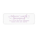 Search for stylish font return address labels Elegant