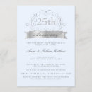 Search for blue silver anniversary invitations 25 years