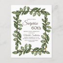 Search for green surprise 60th birthday invitations Watercolor