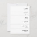 Search for guests name invitations Black and white