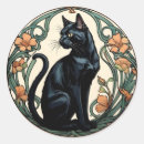 Search for black cat painting stickers Kitty