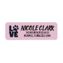 Search for dog paw return address labels Script
