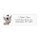 Search for black floral return address labels Rustic