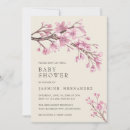 Search for pink cherry blossom baby shower invitations Floral