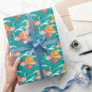 Search for flamingos wrapping paper Teal