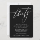 Search for elegant 30th birthday invitations Minimal