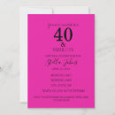 Search for hot pink and black birthday invitations Script calligraphy typography