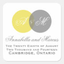 Search for yellow and grey wedding stickers Elegant