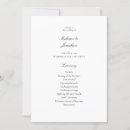Search for traditional reception wedding programmes Elegant