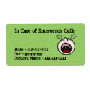 Search for emergency labels Allergies