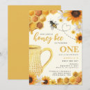 Search for sunflower 1st birthday invitations Elegant