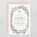 Search for geometric christening invitations Floral