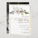 Search for white orchid wedding invitations Minimalist