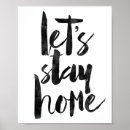 Search for lets stay home posters Typography