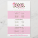 Search for salon templates price lists Stylist