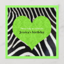 Search for lime green zebra invitations Animal