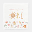 Search for you are my sunshine napkins Girl first birthday