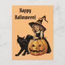 Search for vintage halloween cat postcards October