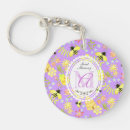 Search for bee on purple key rings Floral