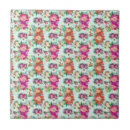 Search for vintage floral pattern tiles Pink