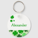 Search for irish names key rings Clover