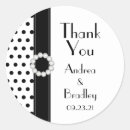 Search for polka dot wedding stickers Black and white