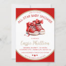 Search for sneaker baby shower invitations Red