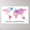 Search for bible map art Watercolor world map