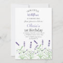 Search for lavender 1st birthday invitations Garden