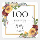 Search for one hundredth birthday stickers Elegant