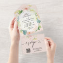 Search for pink watercolor wedding invitations Qr code