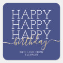 Search for happy birthday blue stickers Elegant
