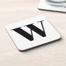 Search for black and white monogram coasters Monogrammed