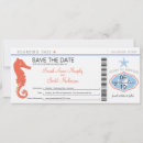 Search for seahorse save the dates Boarding pass