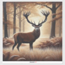 Search for deer in woods stickers Stag