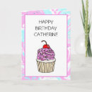Search for add name her birthday cards Cupcake