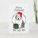 Search for english christmas cards Old english sheepdog
