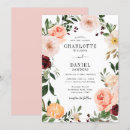 Search for floral frame wedding invitations Blush