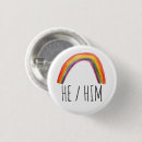 Search for he him pronoun badges Pride