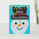 Search for happy snowman cards Illustration