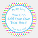 Search for rainbow coloured dots stickers Birthday