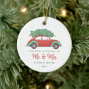 Search for first car christmas tree decorations Newlywed