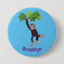 Search for chimpanzees badges Cartoon