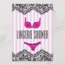 Search for cute lingerie bridal shower invitations Pink