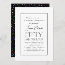 Search for sophisticated birthday invitations Black and white