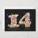 Search for 14th birthday invitations Flowers