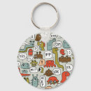 Search for cartoon monster key rings Pattern