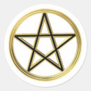 Search for golden pentagram stickers Magic