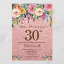 Search for rose gold 30th birthday invitations Adult birthday party