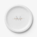 Search for monogram paper plates Modern